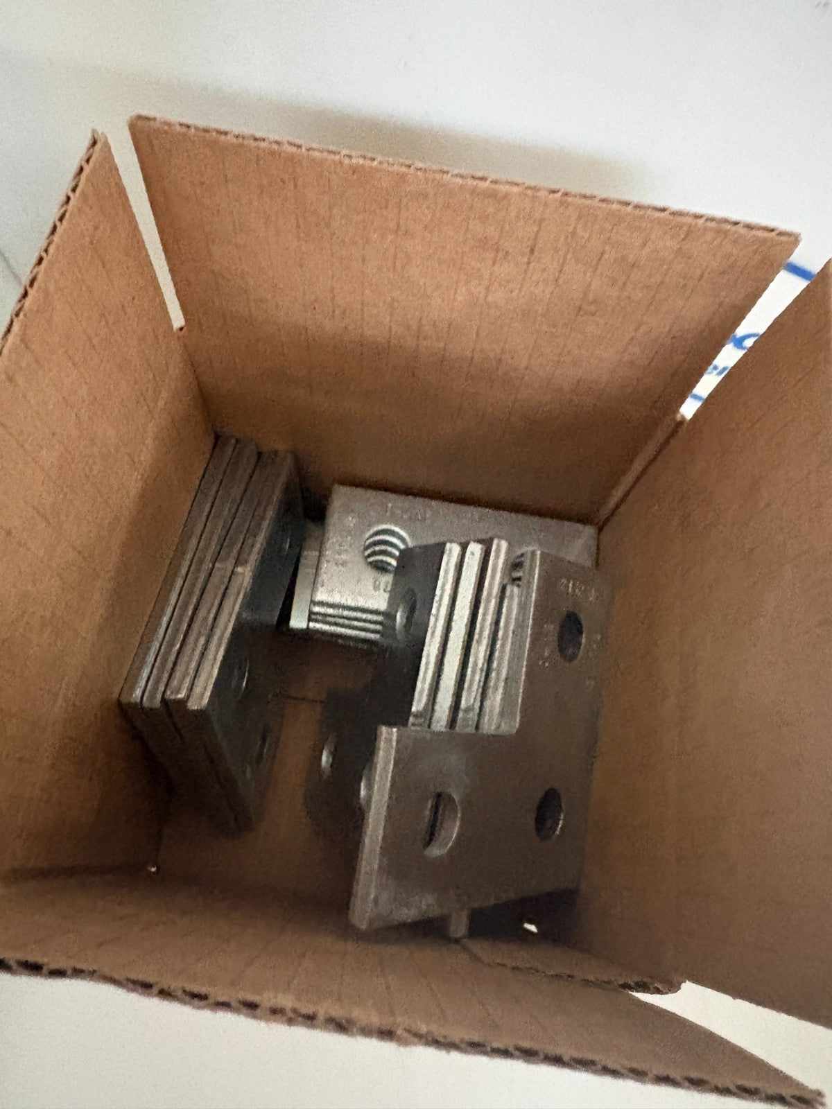 LOT OF 19 ABB THOMAS & BETTS 45 DEGREE ZINC PLATED ANGLE PLATE CONNECTOR B-9612