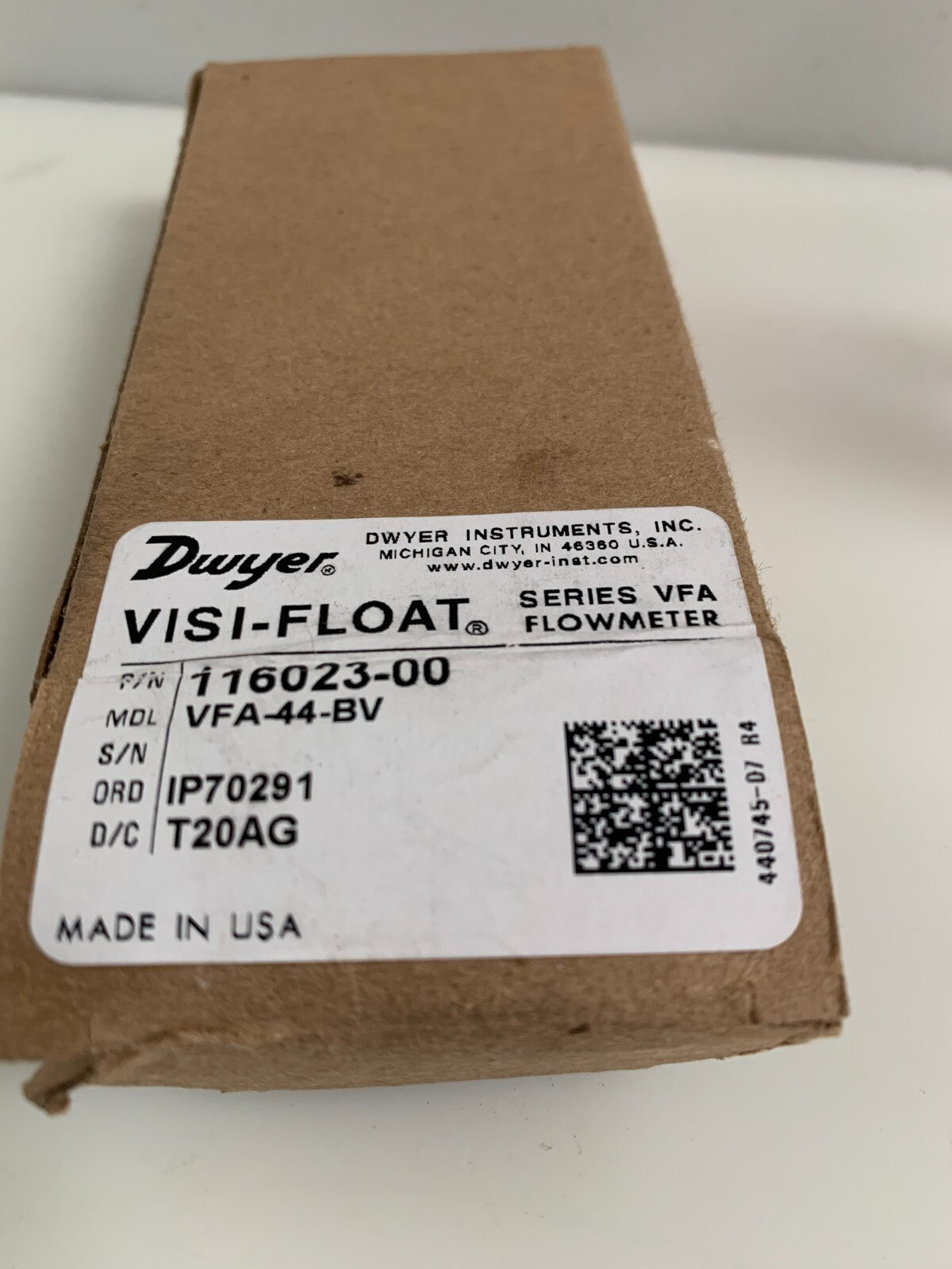 DWYER VISI FLOAT VFA FLOWMETER 116023-002