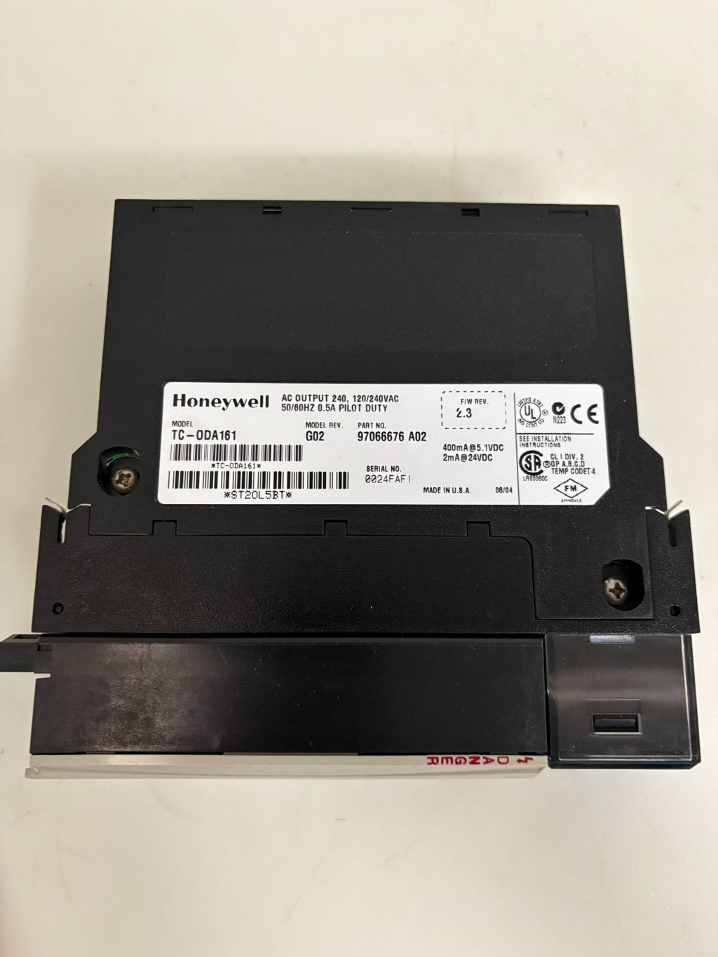 HONEYWELL AC OUTPUT PILOT DUTY MODULE TC-0DA161 G02 97066676 A02