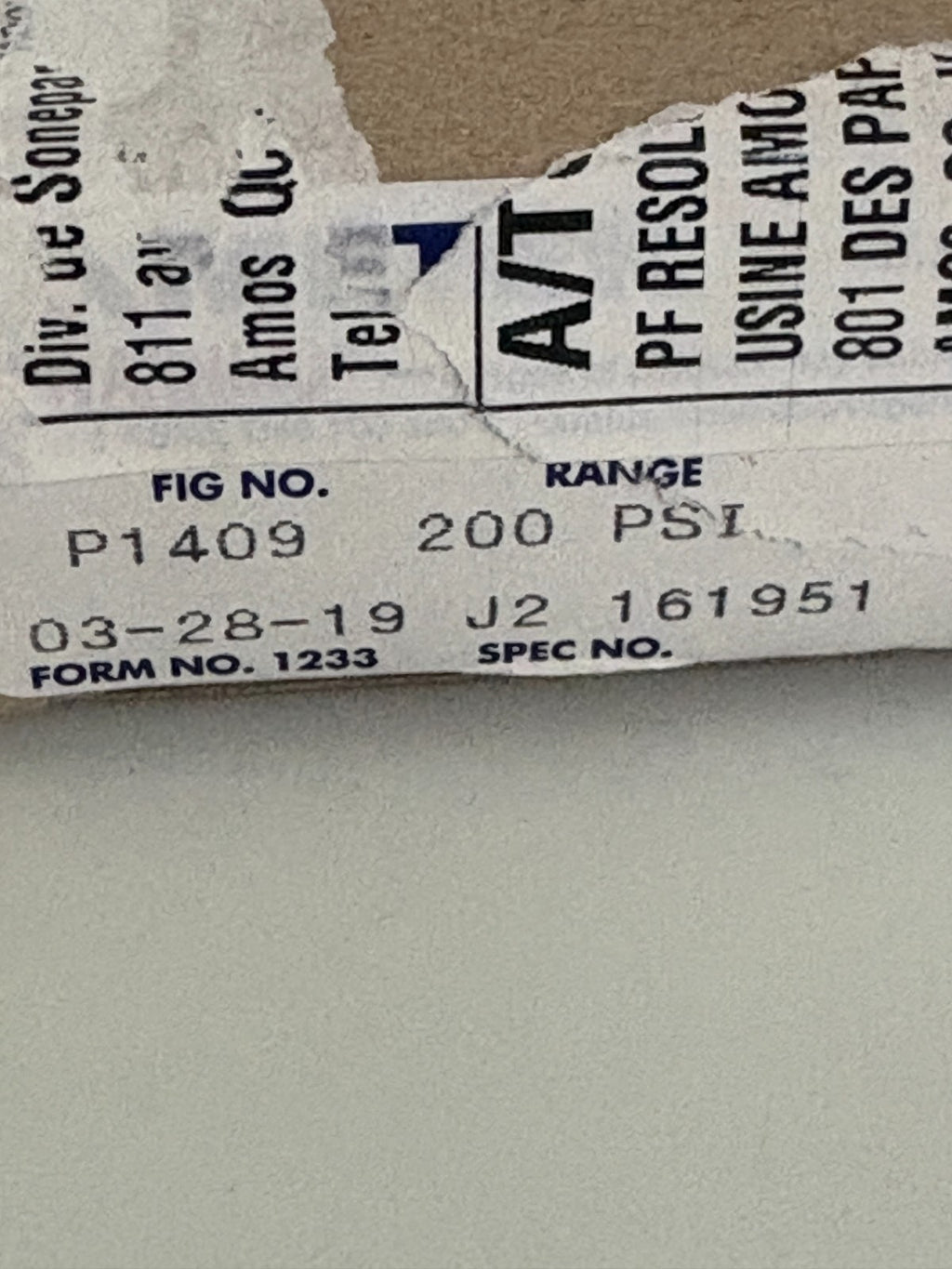 AMETEK US GAUGE 0-200PSI 1/4 LM #P1409 3"