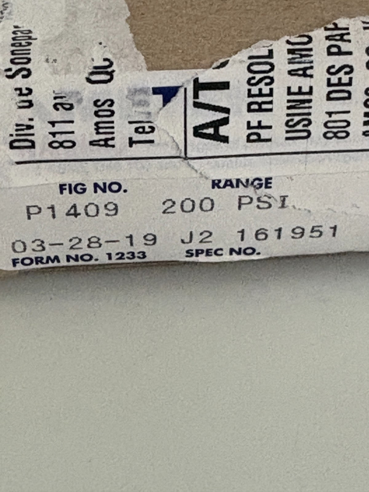 AMETEK US GAUGE 0-200PSI 1/4 LM #P1409 3"