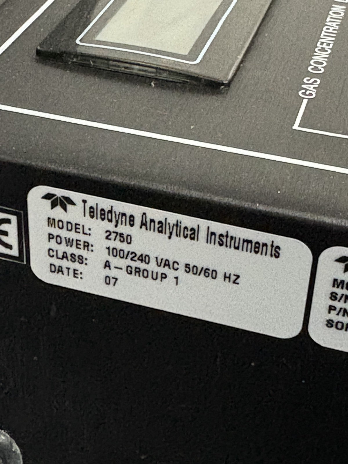 TELEDYNE 2750 TURBINE GENERATOR GAS ANALYZER3