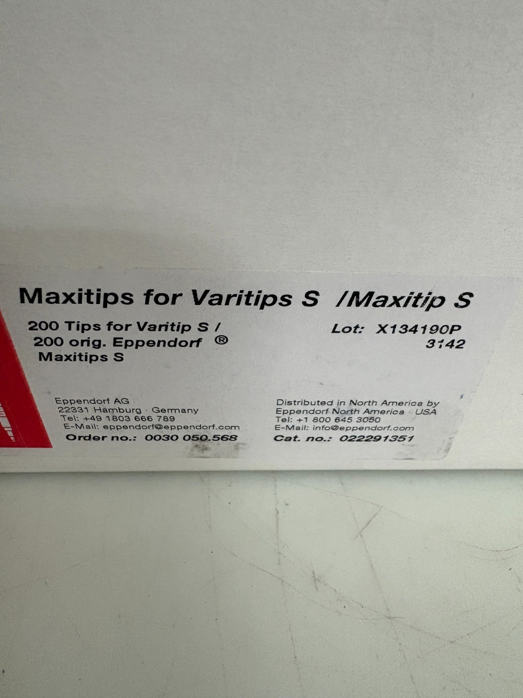 EPPENDORF MAXITIPS FOR VARITIPS/MAXITIP S 022291351 200 PER BOX1