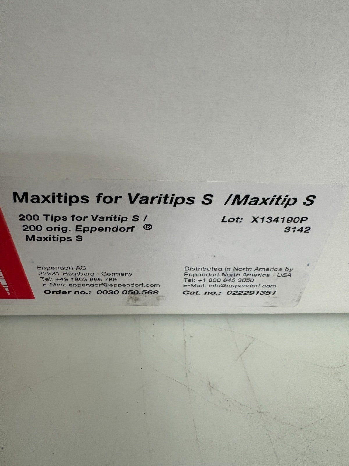 EPPENDORF MAXITIPS FOR VARITIPS/MAXITIP S 022291351 200 PER BOX1