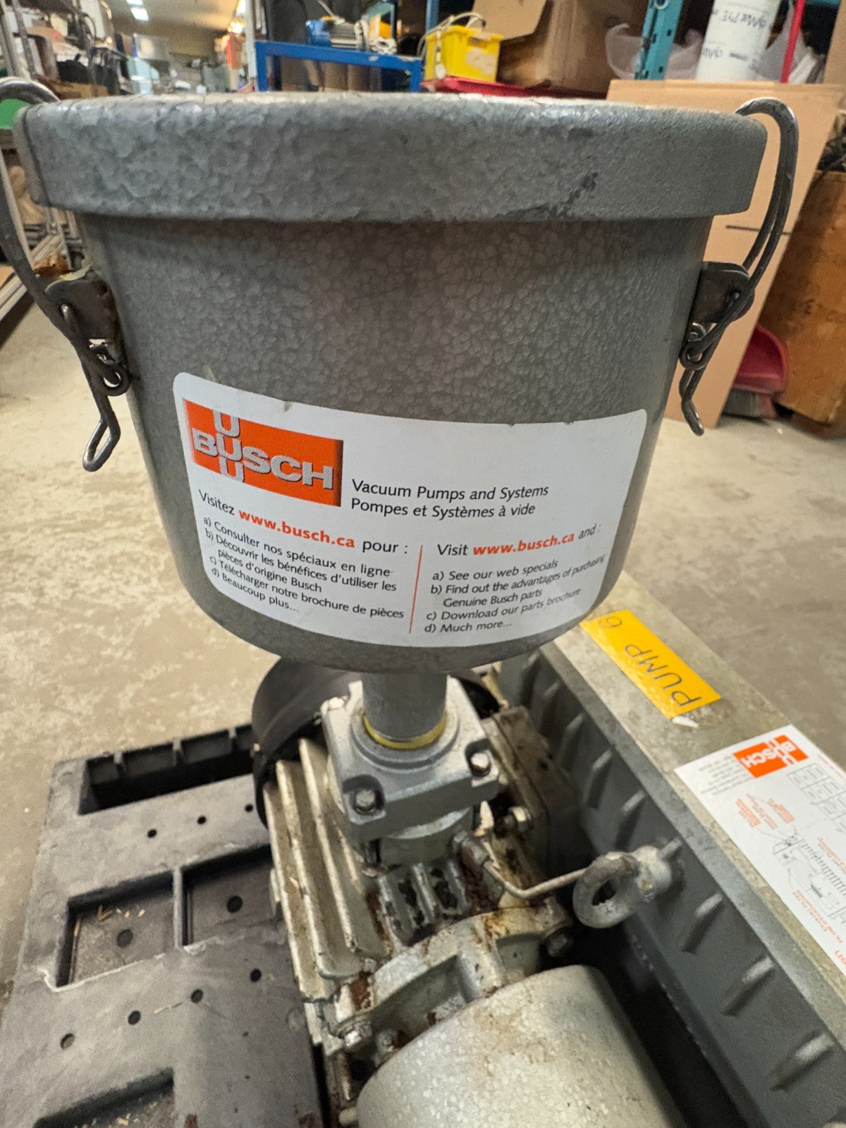 BUSCH ROTARY VANE VACUUM PUMP RC 0040-E506.1003 W/TOSHIBA MOTOR1