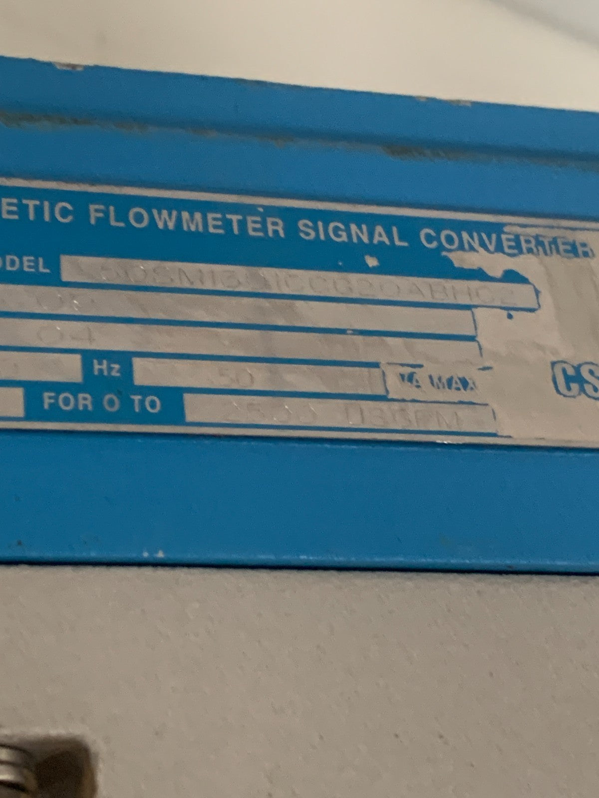 ABB FISHER & PORTER MAGNETIC FLOWMETER SIGNAL CONVERTER 50SM1301CCG2OABHC2