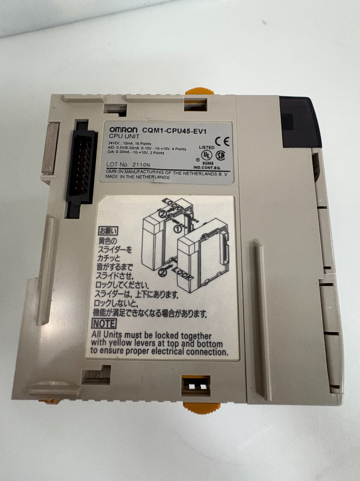 OMRON SYSMAC CQM1 CPU45-V1 PROGRAMMABLE CONTROLLER