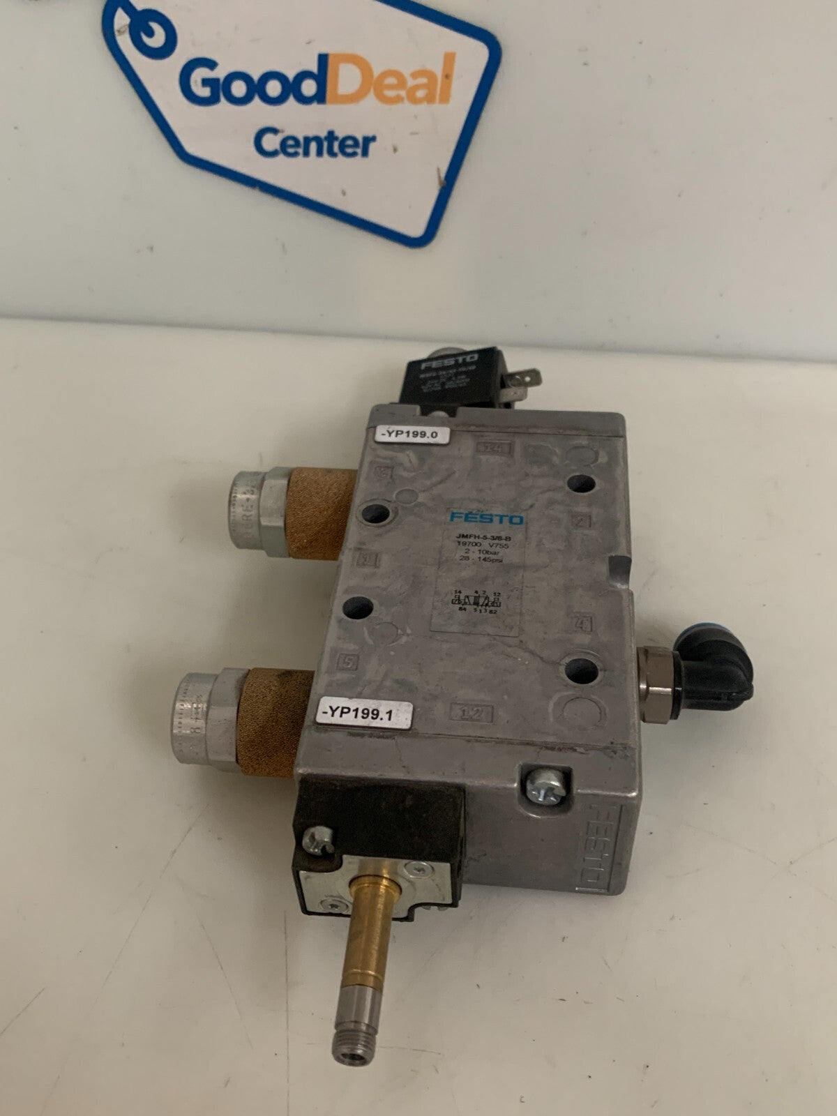 FESTO SOLENOID VALVE #19700 JMFH-5-3/8-B  W/4527 MSFG-24/42-50/600