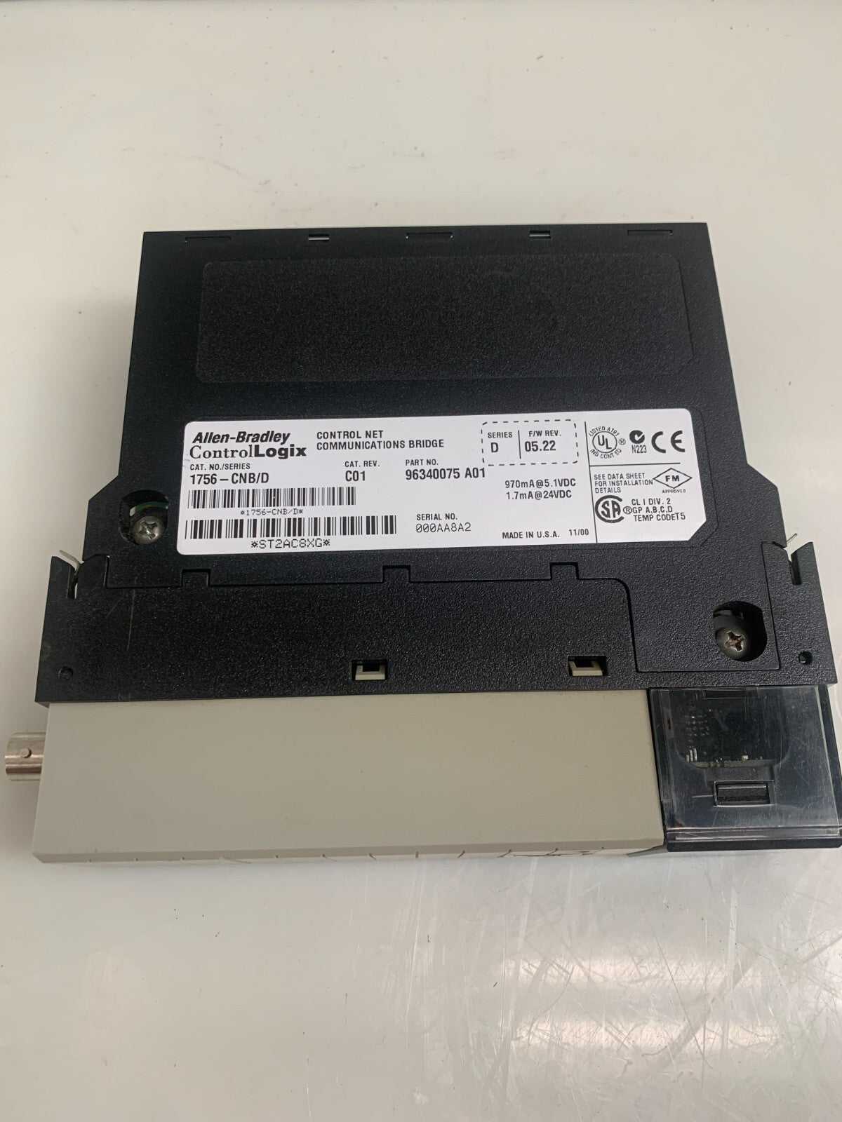 ALLEN BRADLEY / ControlNet   1756-CNB/D  PLC Module  C01