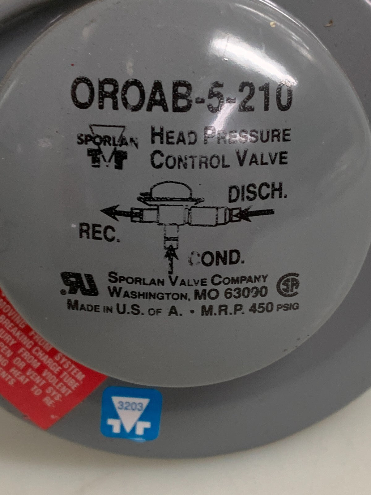 SPORLAN ODF HEAD PRESSURE CONTROL VALVE OROAB-5-210 2 AVAIL1