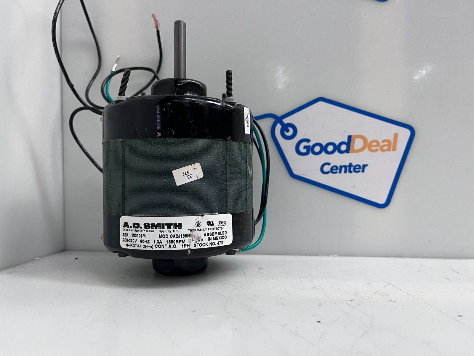 A.O. SMITH 472  CA2J198N#    1/12 HP Motor