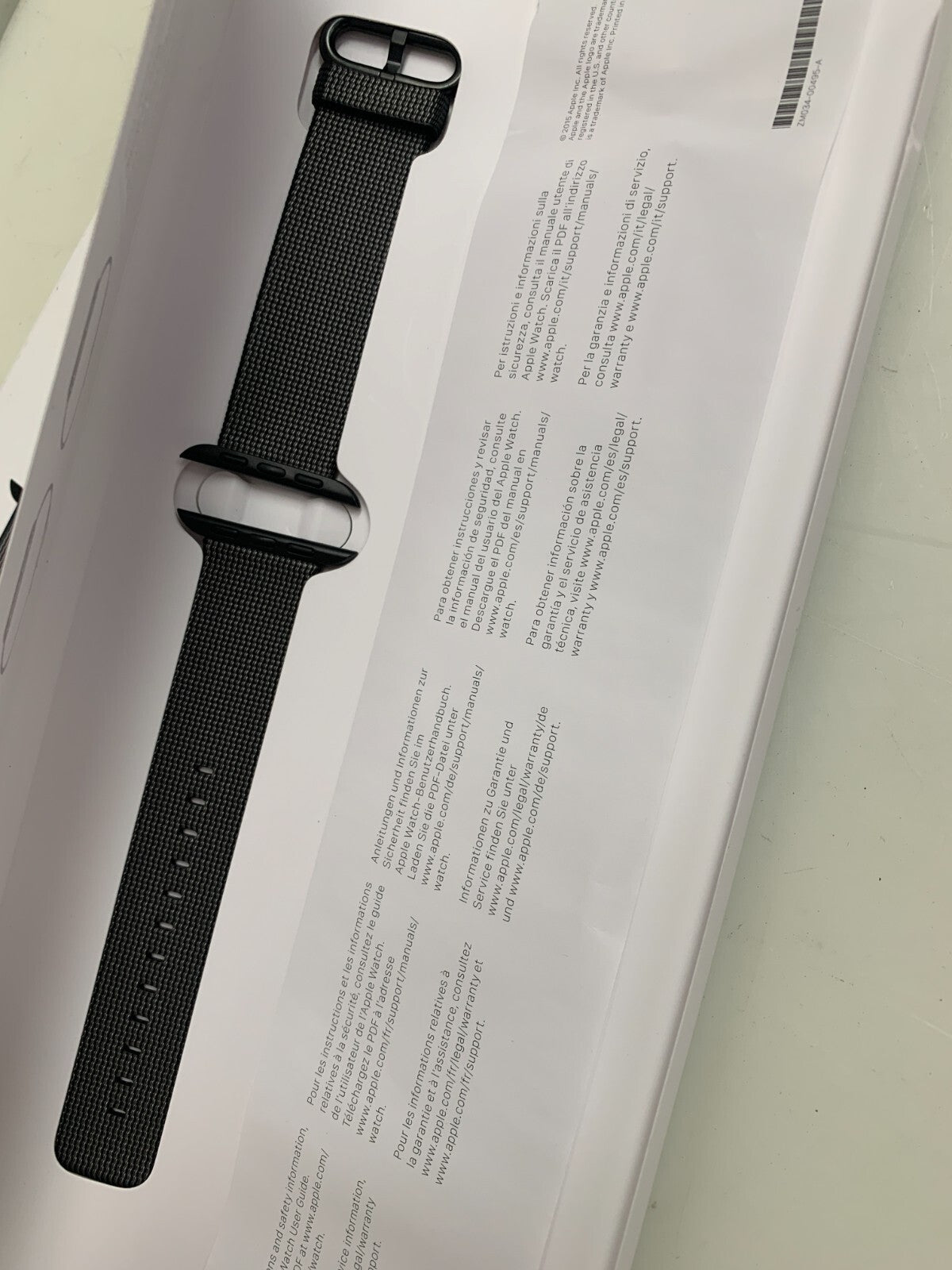 Genuine APPLE Nylon Band (Black)  316L Space Gray Stainless Steel Buckle 42MM2
