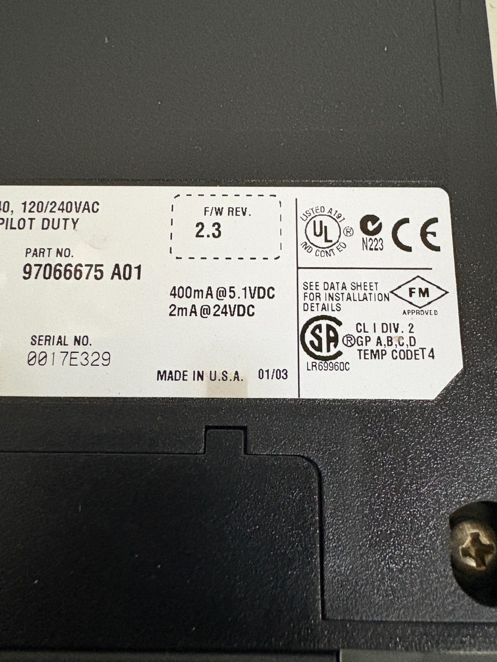 HONEYWELL AC OUTPUT PILOT DUTY TC-0DA161 F01 97066675 A01