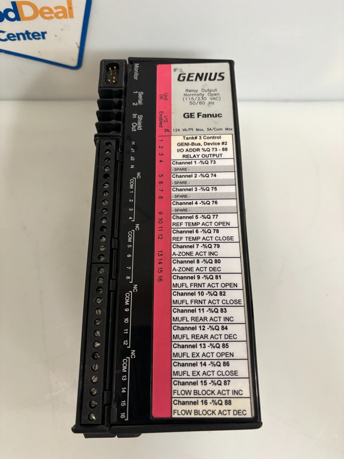 GE FANUC GENIUS RELAY OUTPUT 16 OUT IC660EBR101C  W/IC660BBR1012