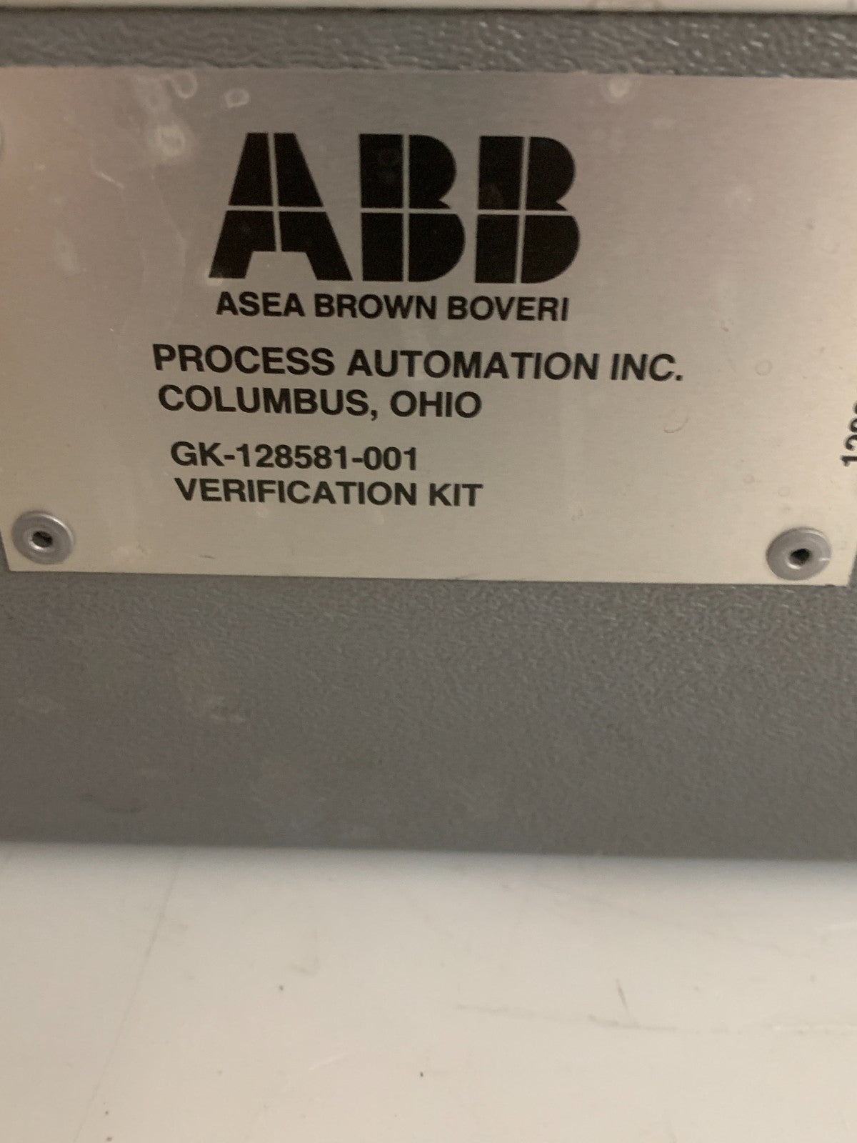 ABB PROCESS AUTOMATION COLOR VERIFICATION KIT GK-128581-001 VERIFICATION KIT