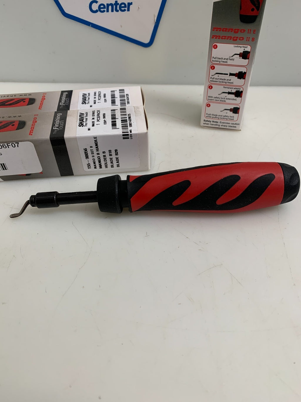 Lot of 3 Shaviv 155-90056 Mango II Deburring Tool Set Blade Holder, w/ A Blades