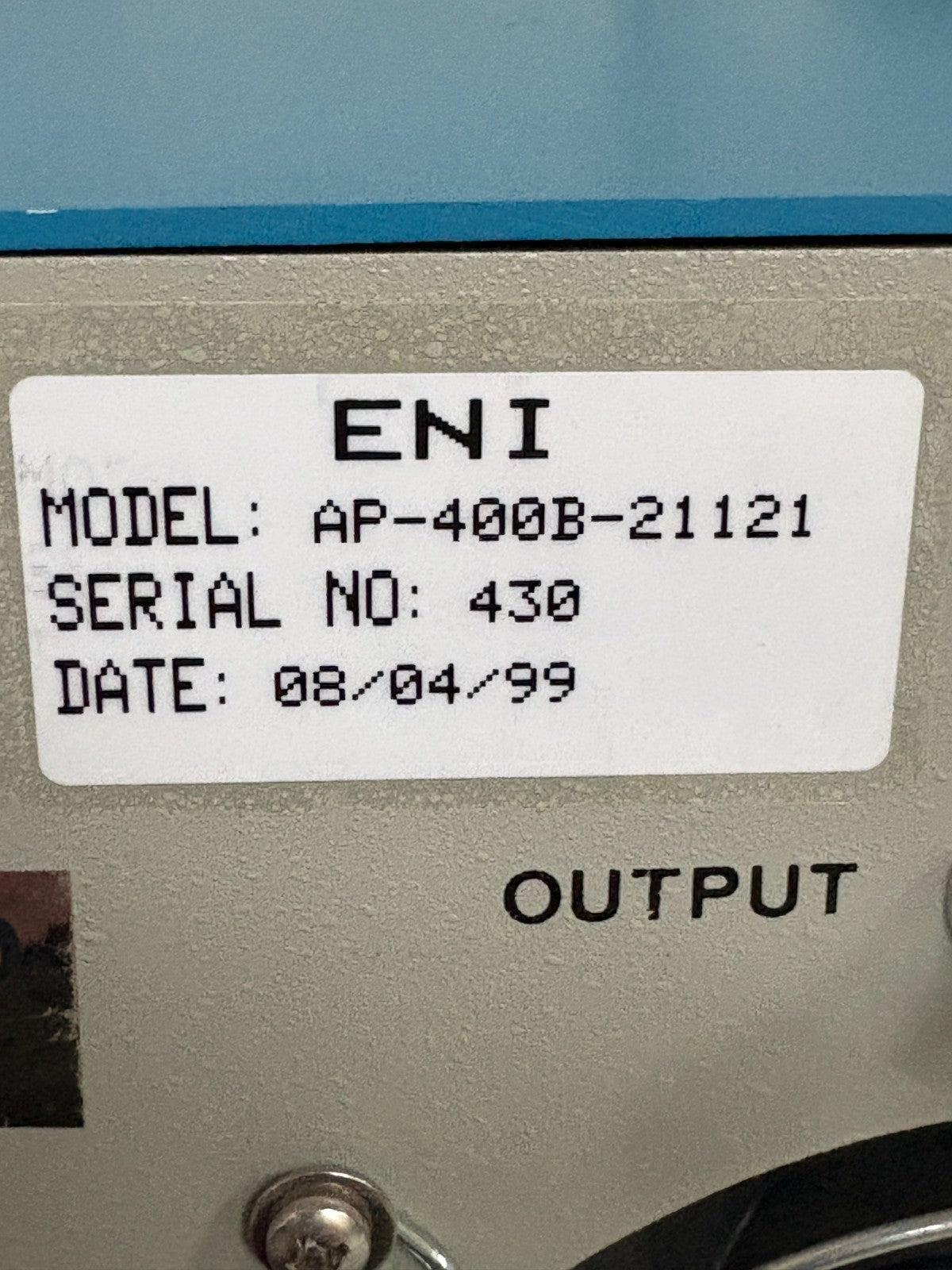 ENI CONTROLLABLE POWER AMPLIFIER AP400B-211216