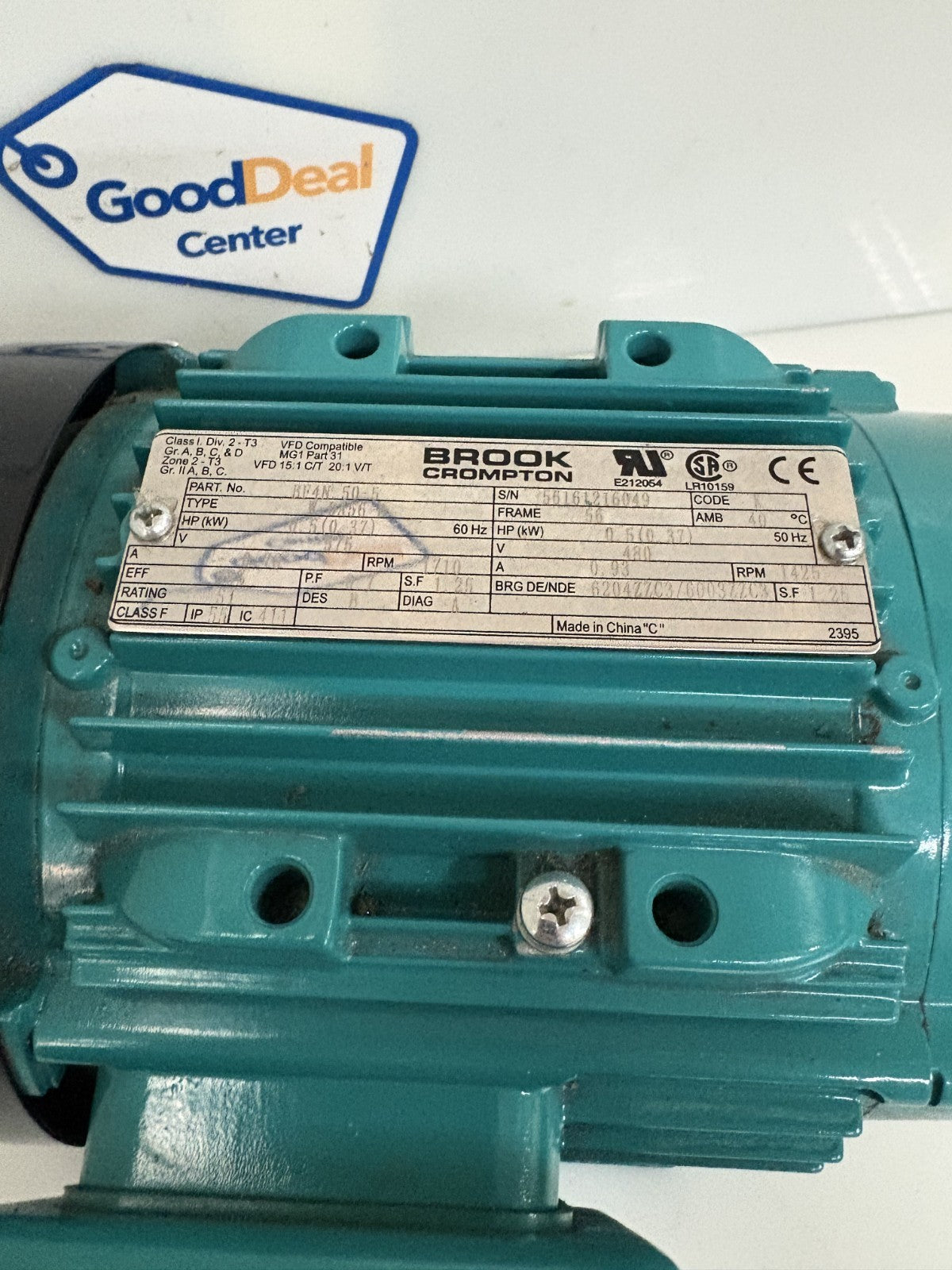BROOK CROMPTON 15 HP MOTOR 1710 RPM2