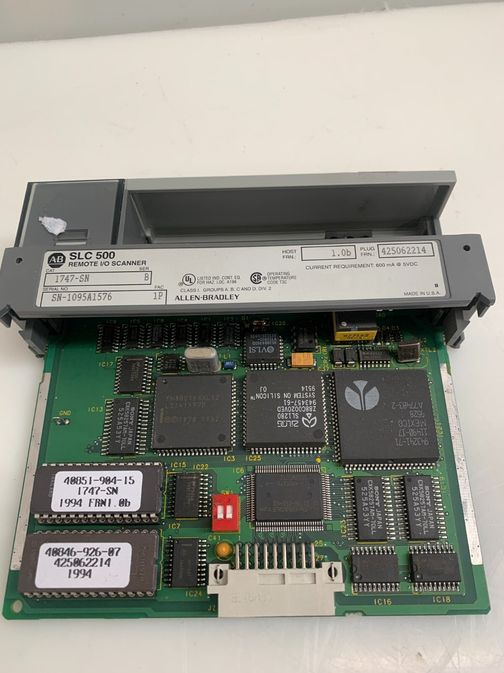 ALLEN BRADLEY  SLC 500    PLC Module  1747-SN  B