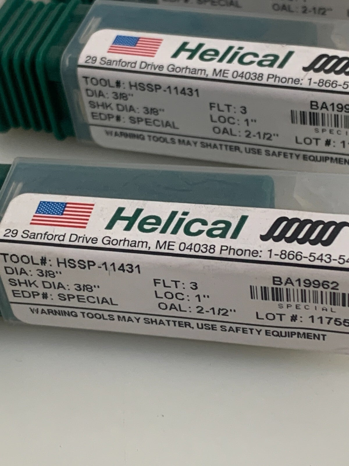 LOT OF 5  HELICAL MILL 3/8" BIT #4SSP-11431