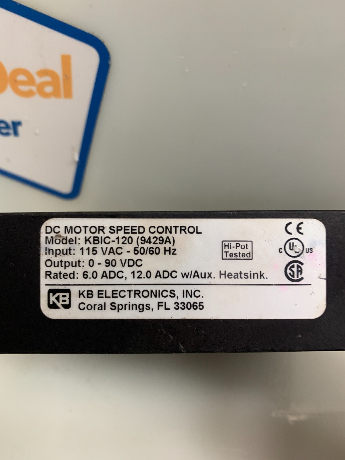 KB ELECTRONICS    KBIC-120   Motor Speed Control  (9429A)1