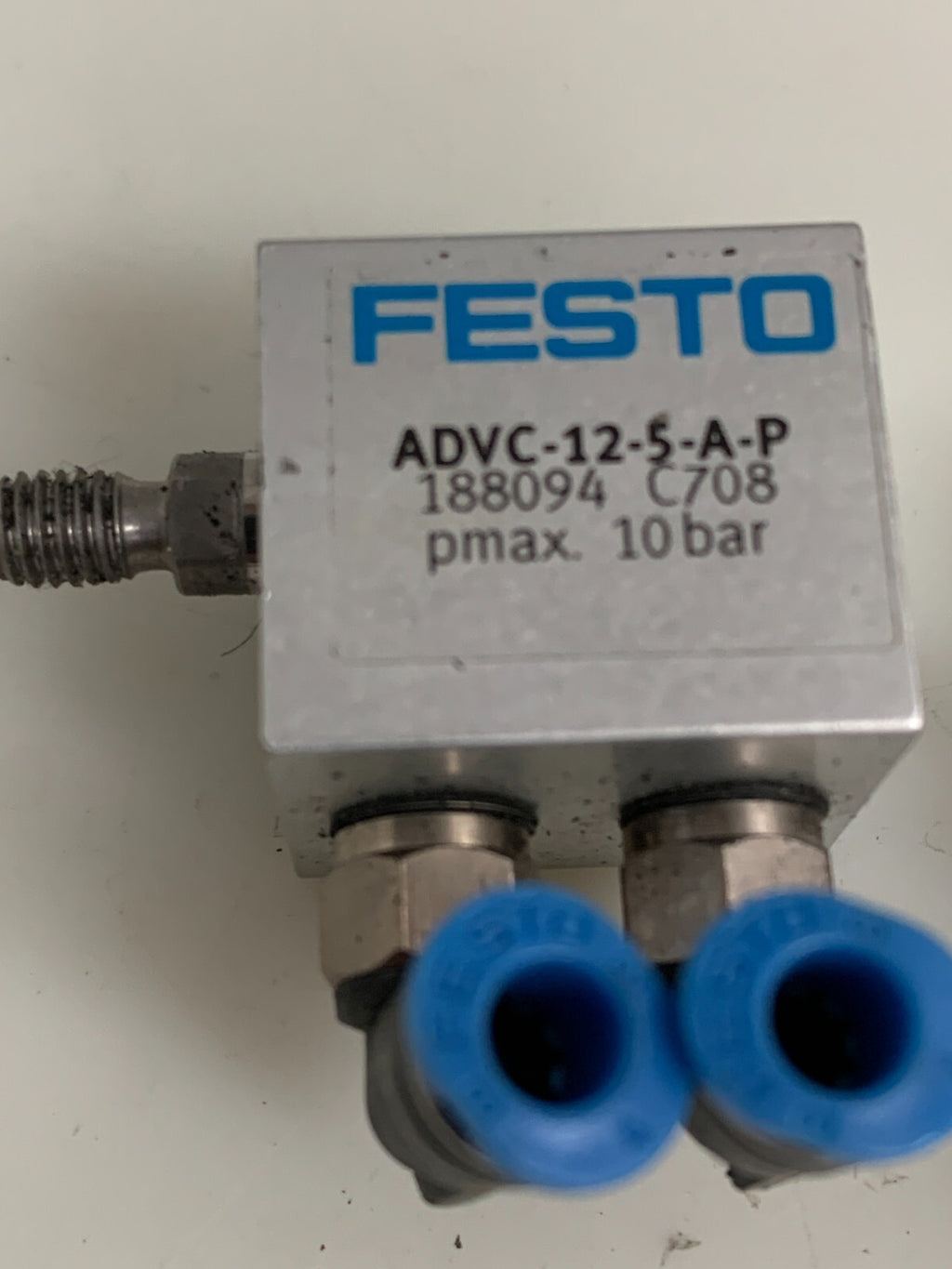 LOT OF 3 FESTO MINI COMPACT PNEUMATIC CYLINDER 188094 ADVC-12-5-A-P W/FITTINGS