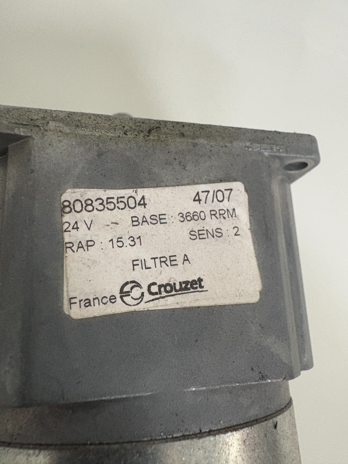 CROUZET A C MOTOR 24 VDC 3660RPM #80835504