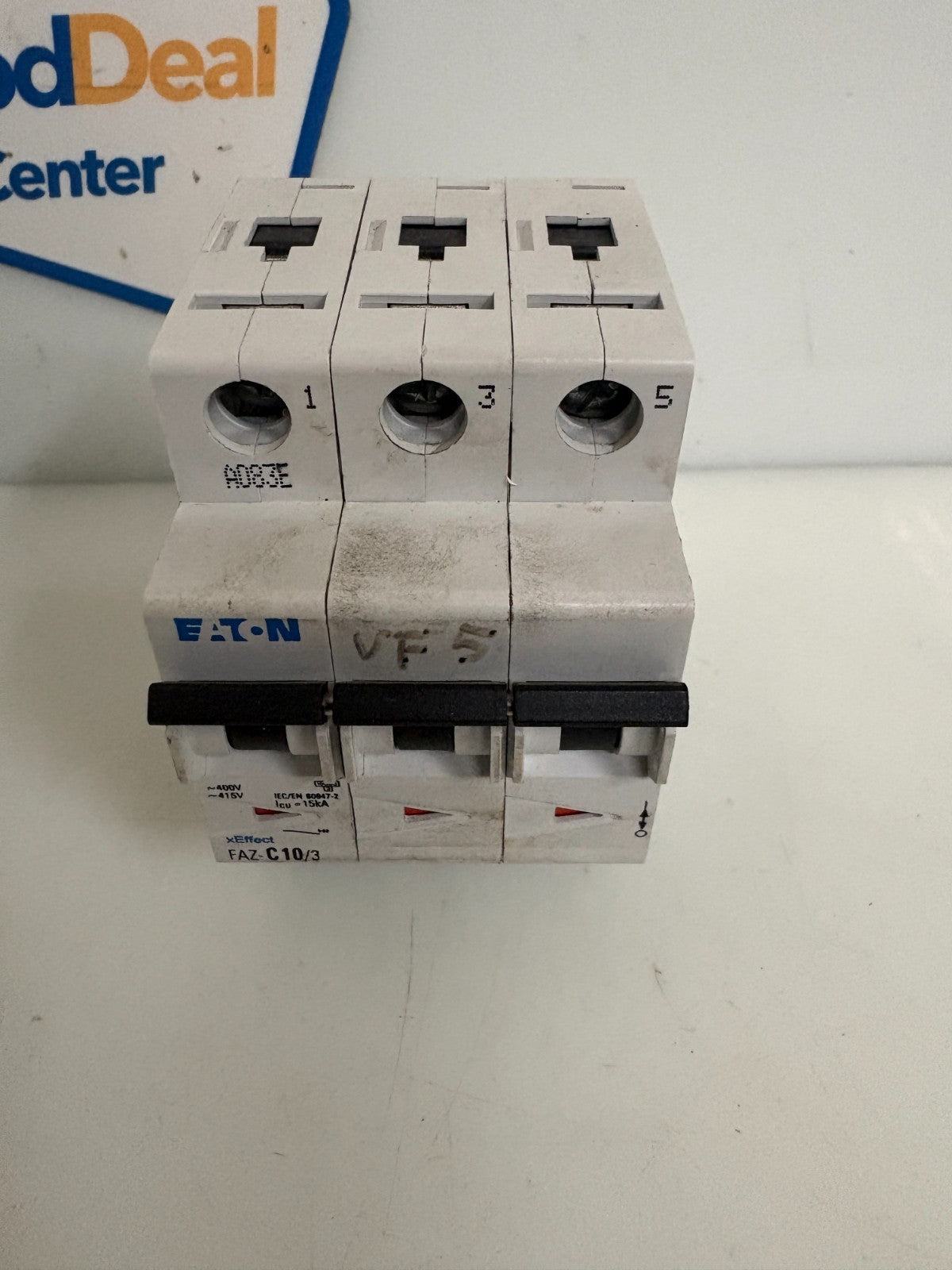 LOT OF 5 EATON 10 AMP CIRCUIT BREAKER FAZ-C10/3