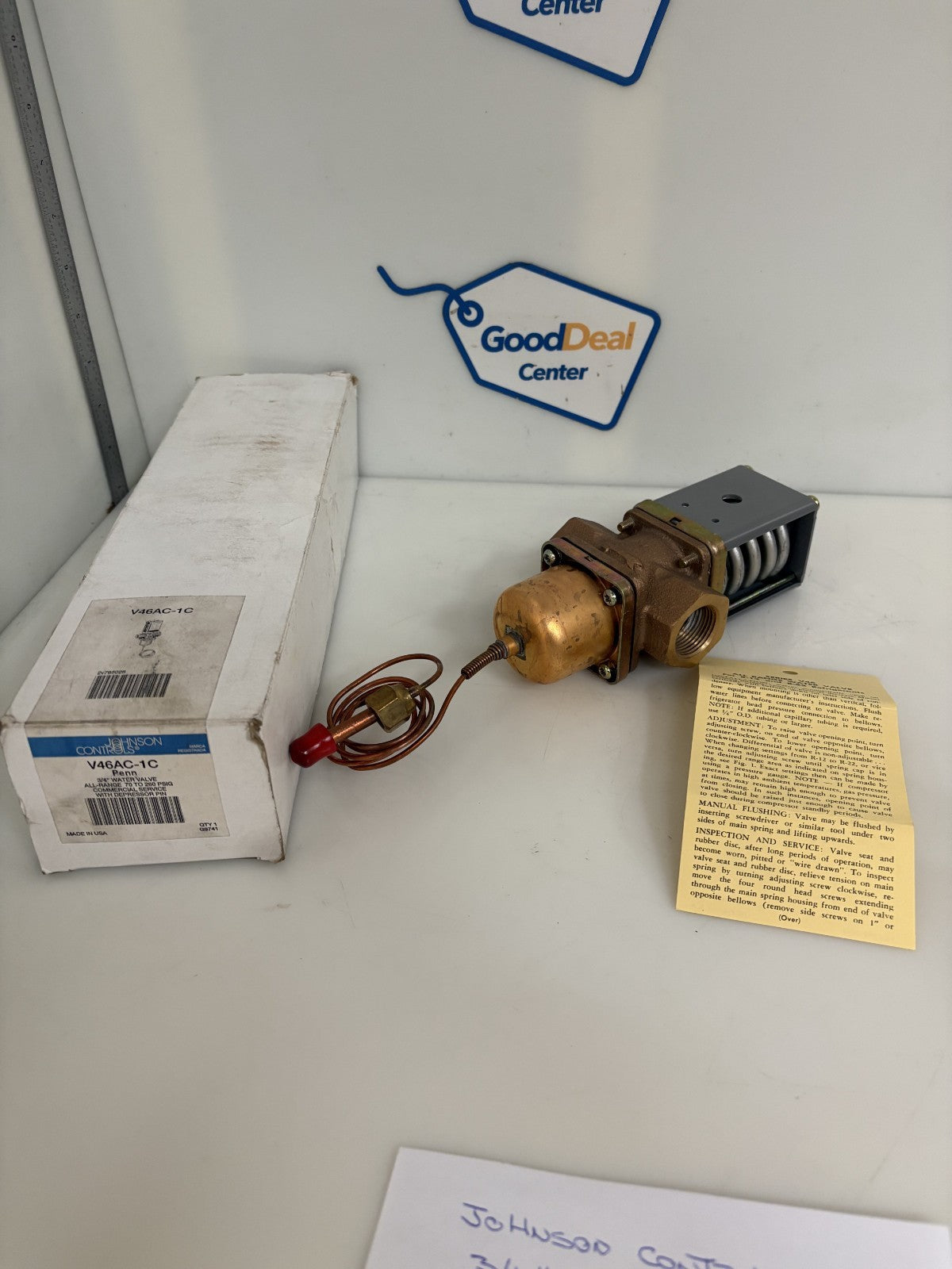 JOHNSON CONTROLS 3/4" WATER VALVE V46AC-1C1