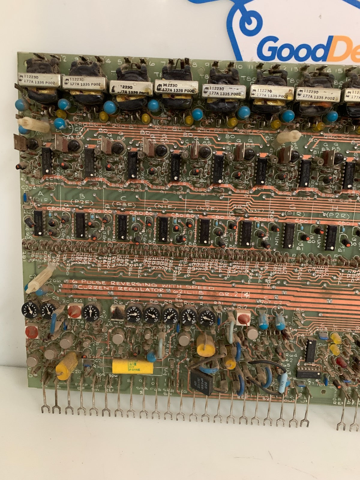 GE FANUC 6 PULSE NON REVERSING WITH SPEED CURRENT REGULATOR BOARD 621L118 GR2