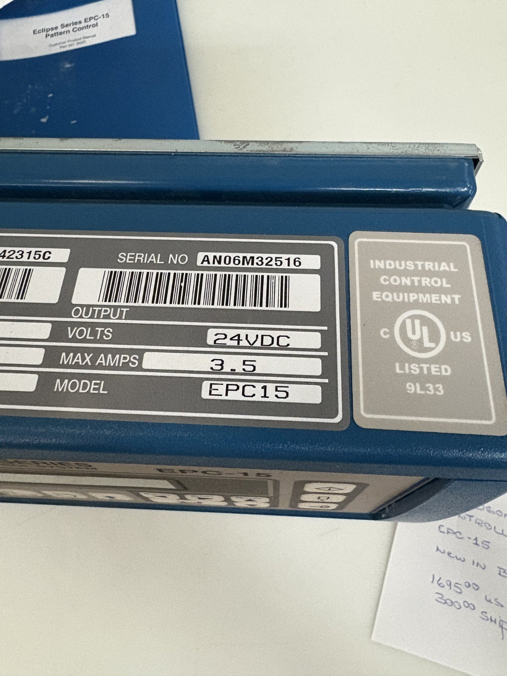 NORDSON PATTERN CONTROLLER ECLIPSE SERIES EPC-15