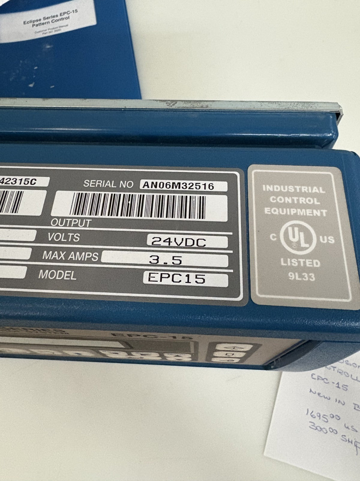 NORDSON PATTERN CONTROLLER ECLIPSE SERIES EPC-15