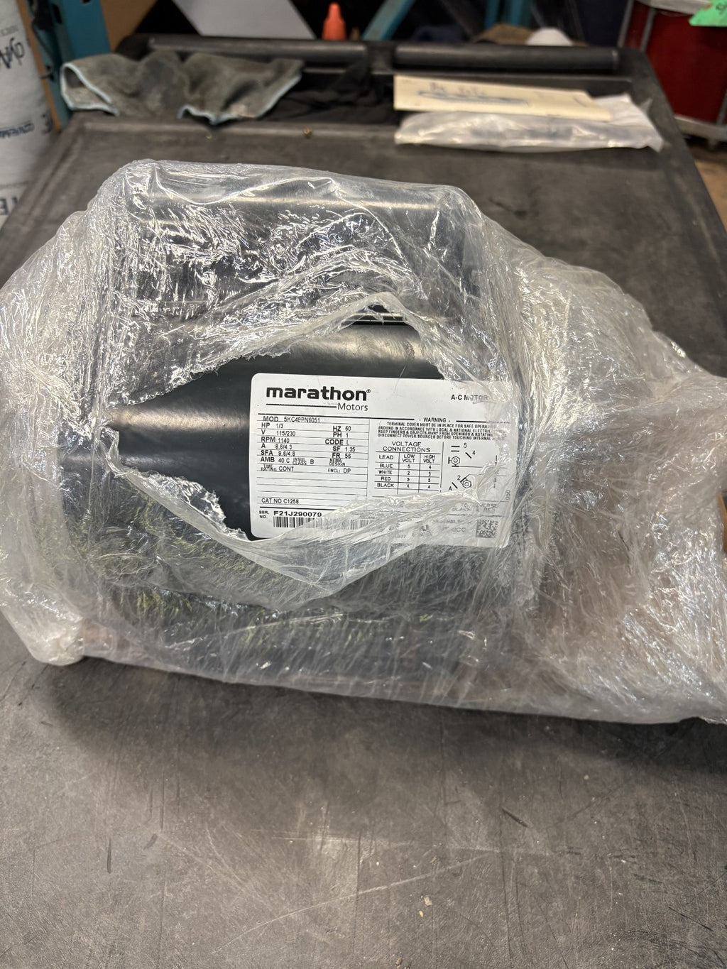 MARATHON 1/3 HP GENERAL PURPOSE MOTOR 5KC49PN60510