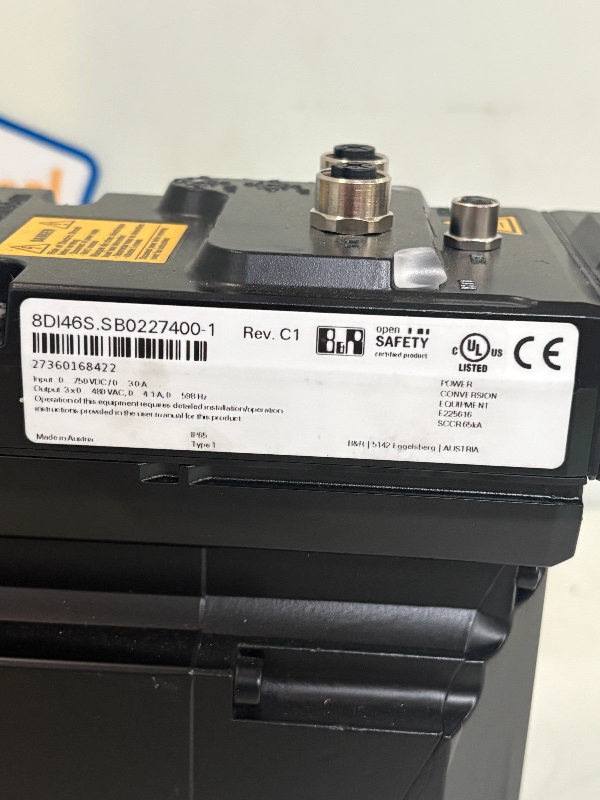 ABB B&R AUTOMATION 8LMA46.SB022CG00-0 REV. C0 w/ 8DI46S.SB0227400-1 SERVO MOTOR6