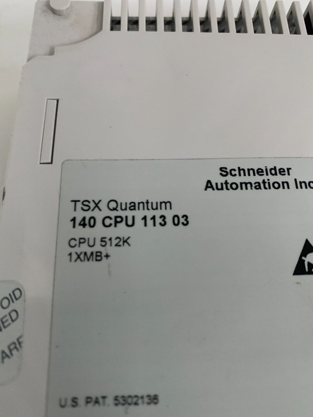 SCHNEIDER TSX QUANTUM CPU 512K 140 CPU 113 03