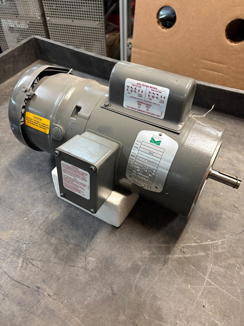 BALDOR 3/4 HP BRAKE MOTOR MODEL N/A SPEC 35E057X935G2