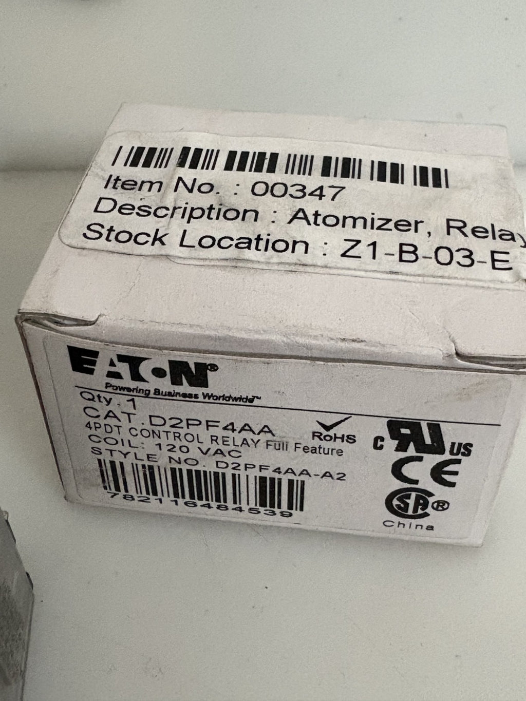 LOT OF 2 EATON RELAY D2PF4AA1