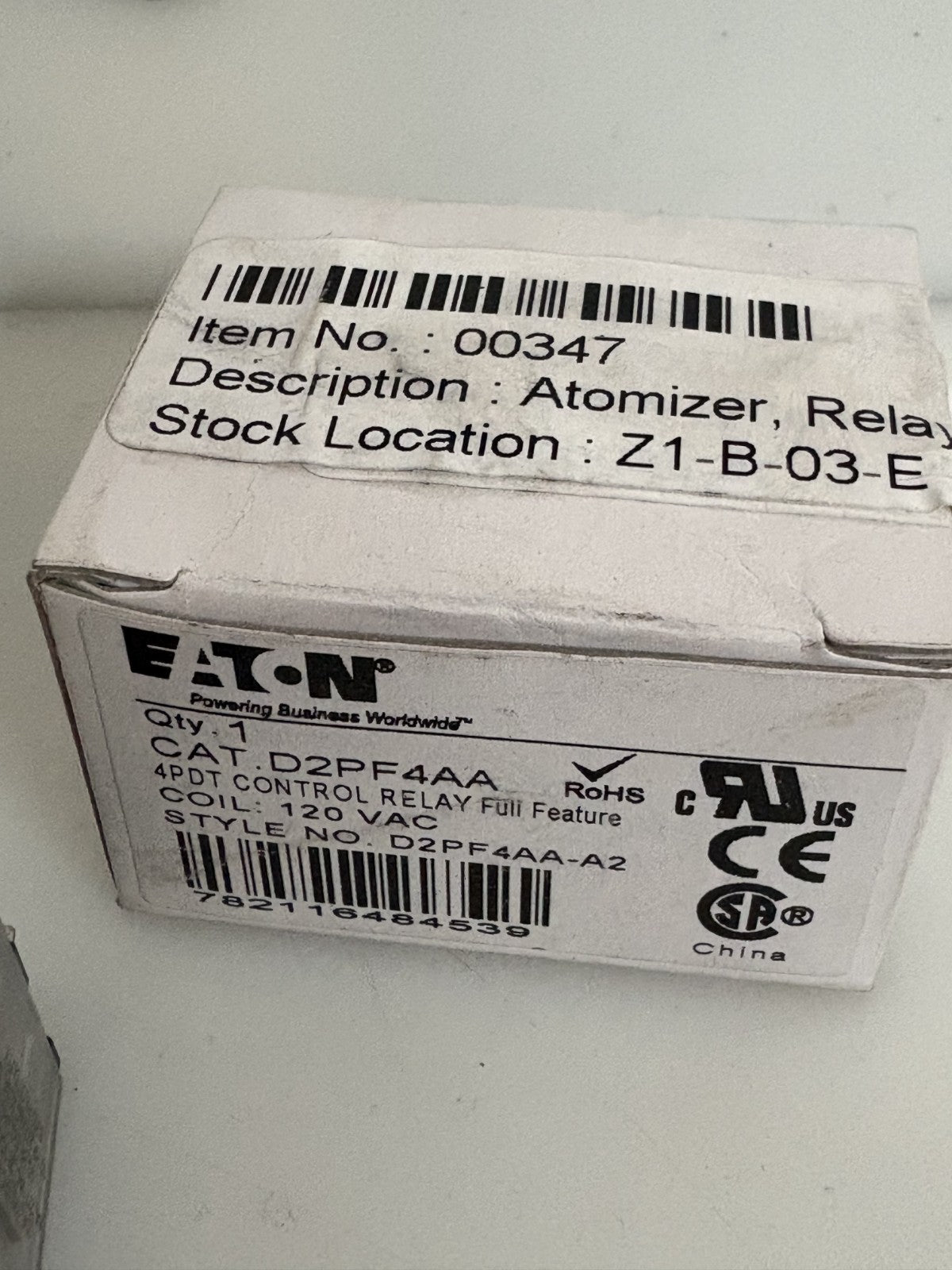 LOT OF 2 EATON RELAY D2PF4AA1