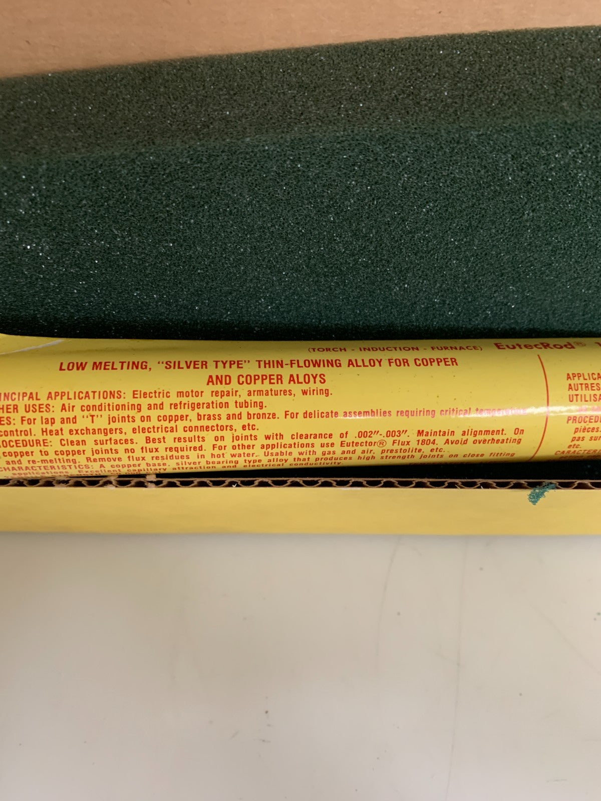 EUTECTIC CASTOLIN EUTECROD 1804 LOW MELTING SILVER TYPE ELECTRODE .26KG