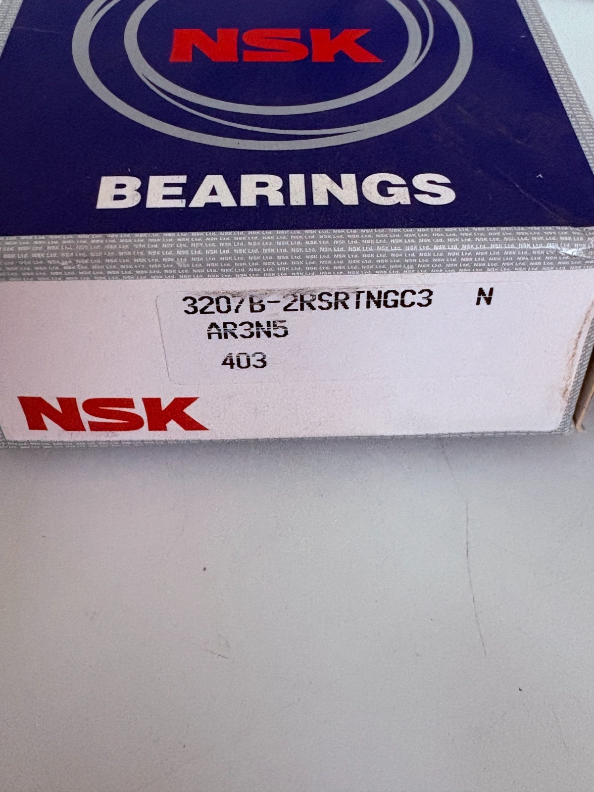 NSK SEALED BALL BEARING 3207B-2RSRTNGC32