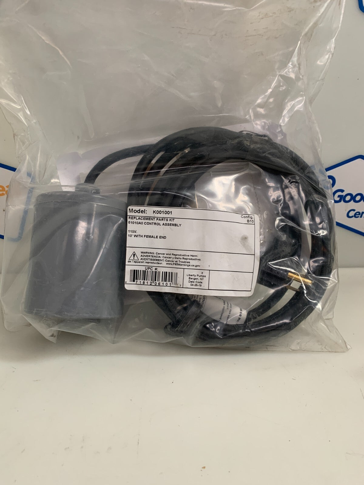 LIBERTY PUMPS FLOAT CONTROL ASSY 61010A0 #K001001