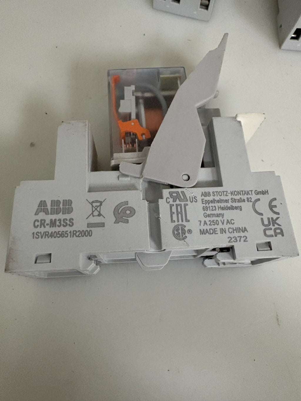 LOT OF 3 ABB RELAY MODULE CR-M024DC2L W/ABB CR-M3SS AND CR-P/M 22