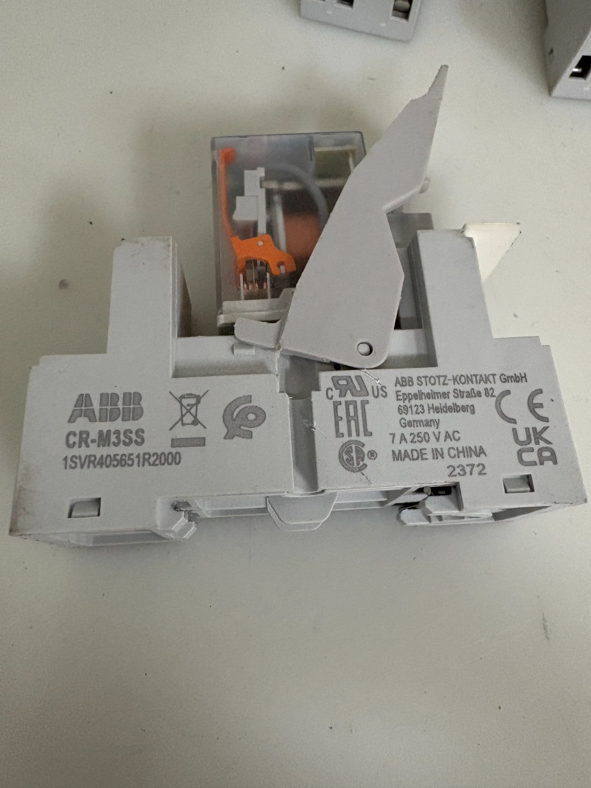 LOT OF 3 ABB RELAY MODULE CR-M024DC2L W/ABB CR-M3SS AND CR-P/M 22