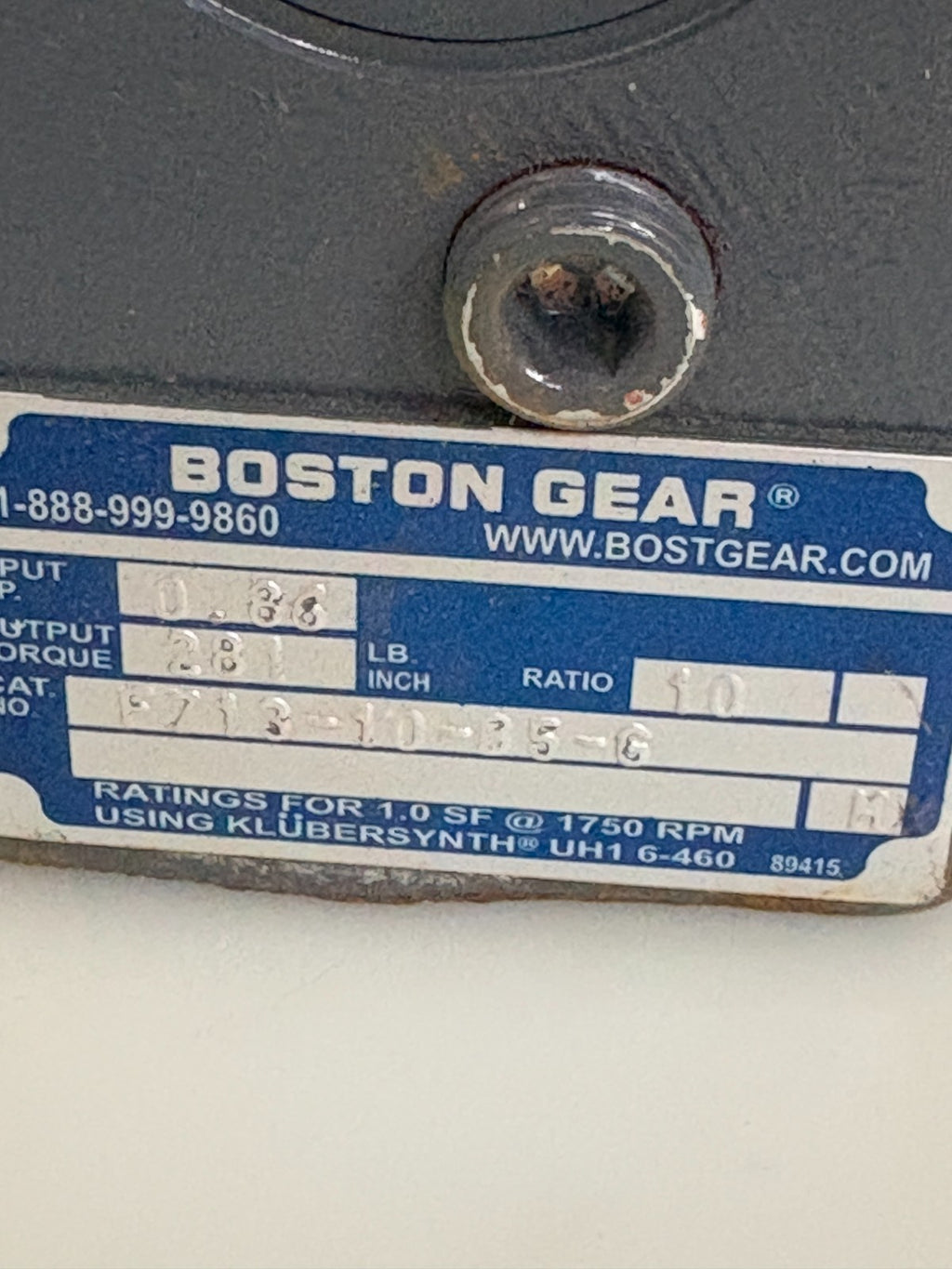 BOSTON GEAR SPEED REDUCER F713-10-B5-6