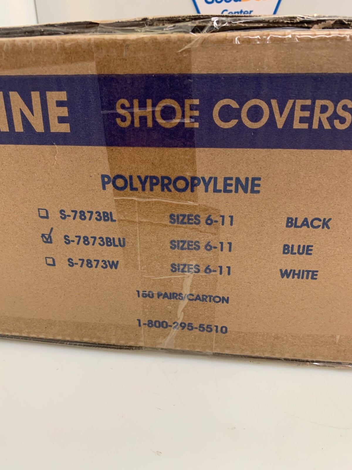 Lot of 4 Uline S-7873BLU Standard Shoe Covers Blue 150 Pairs