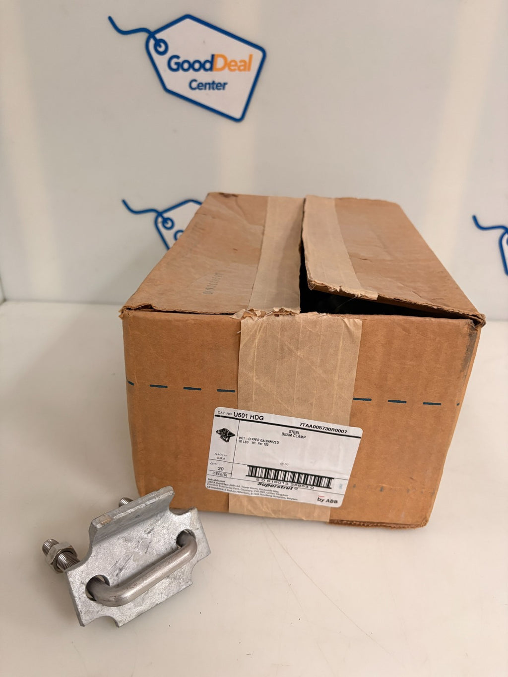 ABB SUPERSTRUT GALVANIZED STEEL BEAM CLAMP U501 HDG  20 IN BOX0