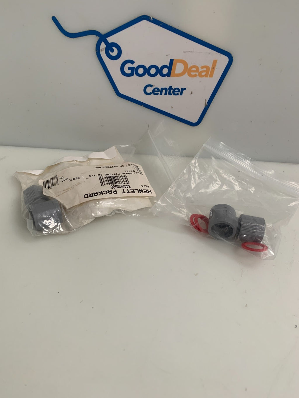 LOT OF 2 HP SCITEX SINGLE BANJO ADAPTOR 10 1/4 DIA #344000606