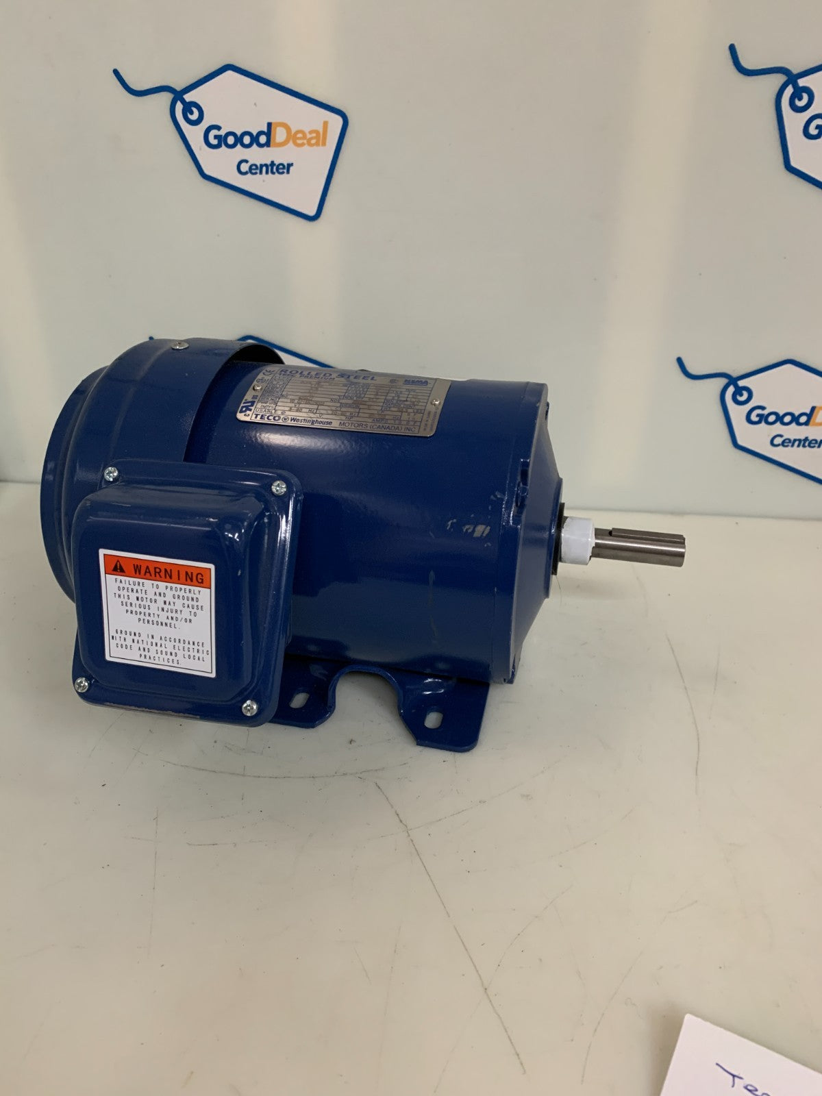 TECO WESTINGHOUSE 3/4 HP 1150 RPM MOTOR TYPE AEGHPE CAT #RFO/7650