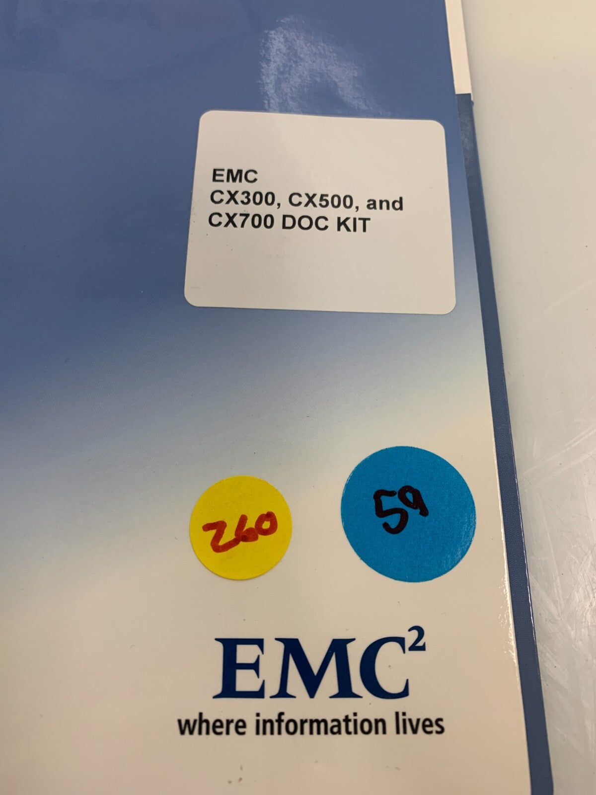 EMC CX300, CX500 and CX700 Doc Kit 100-560-0170