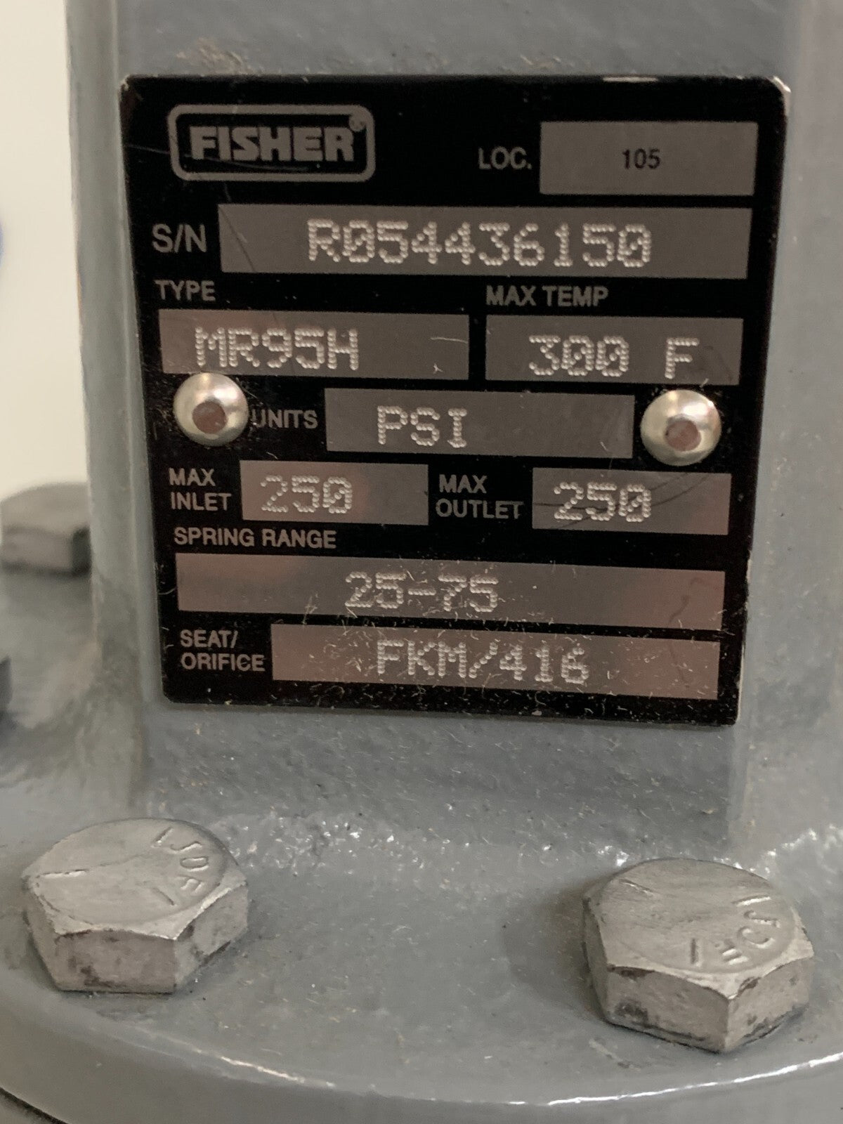 FISHER PRESSURE REDUCING REGULATOR #MR95H1